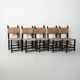 5 chaises marocaines en bois bleu