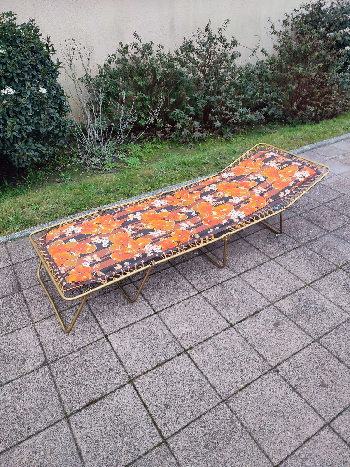 Transat chaise lit vintage Lafuma