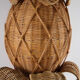 Pair of "pineapple" wall lights in rattan