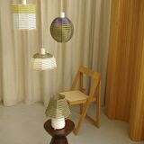 Woven ball suspension on metal structure / D 25cm