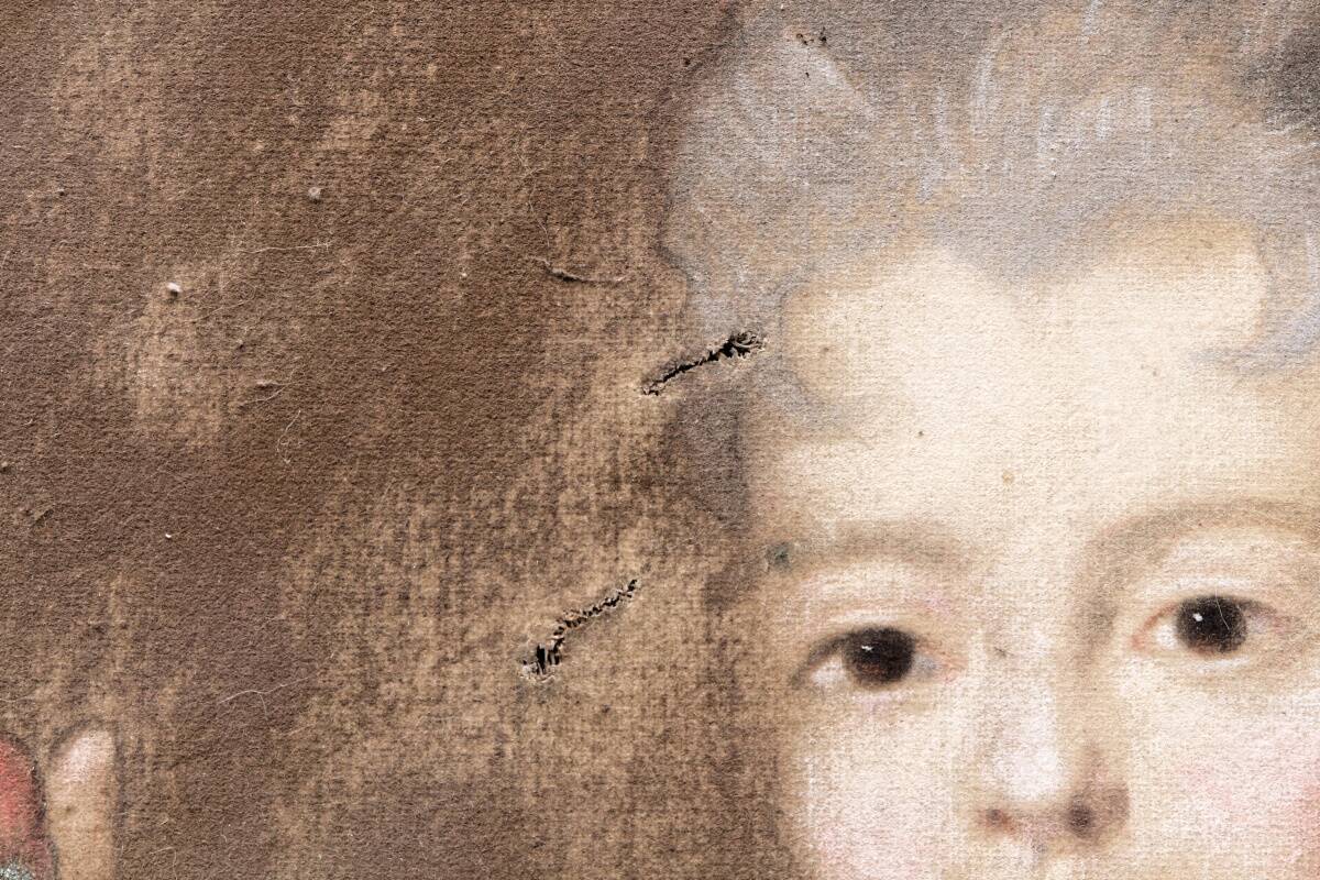 Portrait on canvas, late 18th century, Unknown Princess after Pierre Gobert.