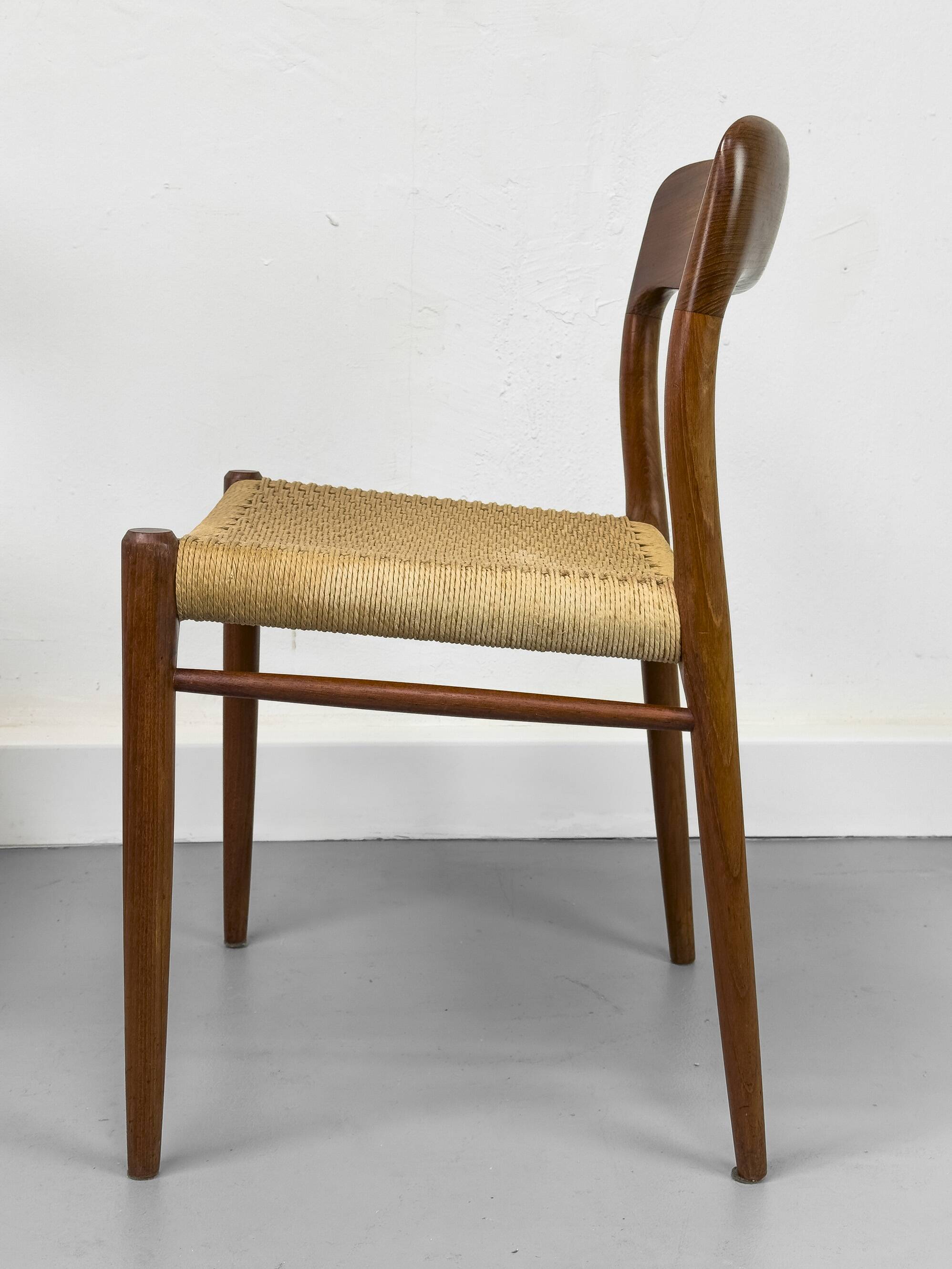 Model 75 Chairs by Niels O. Møller for J.L Møllers, 1960s, Set of 4