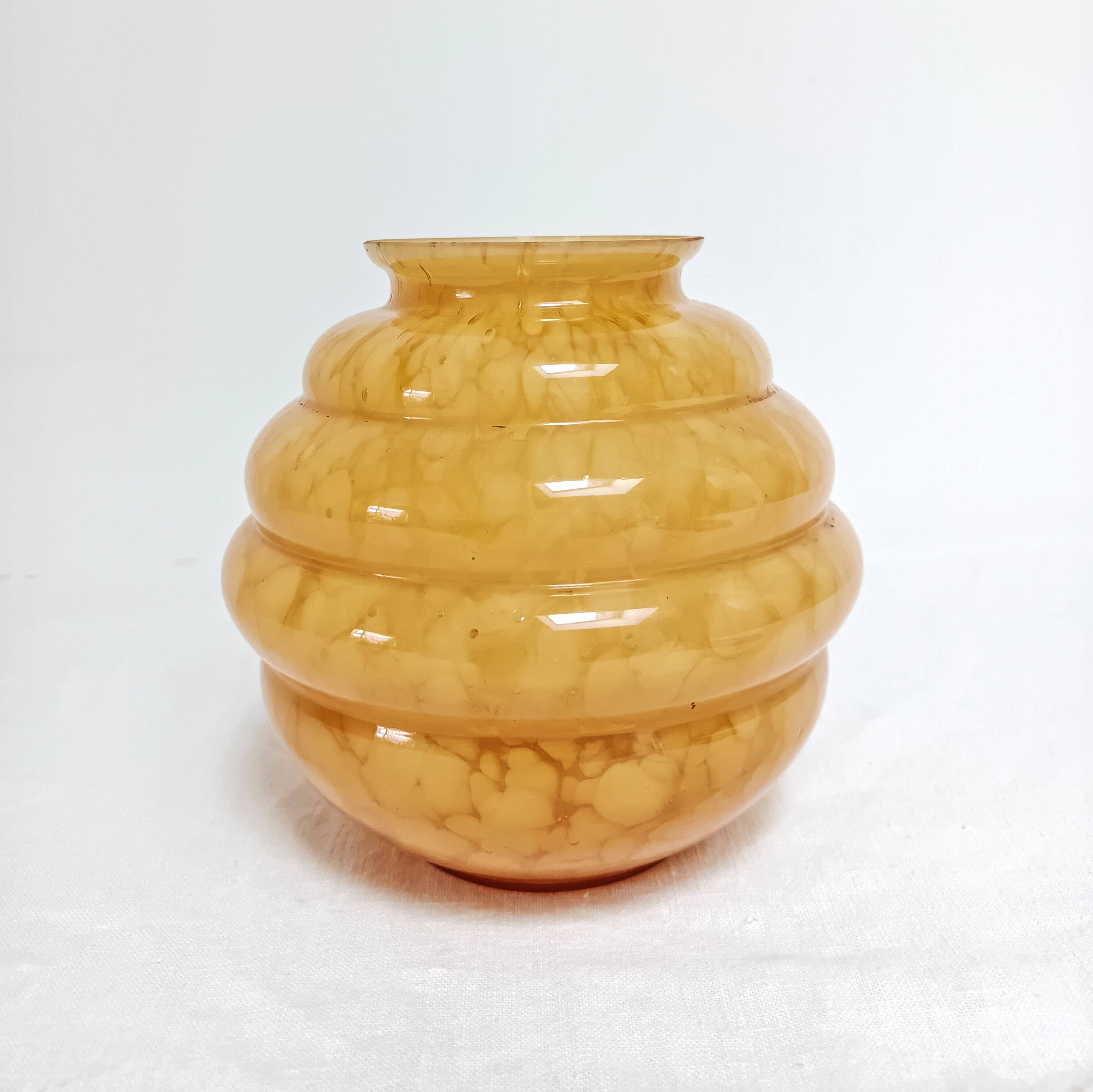 Clichy glass round vase