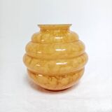 Vase rond en verre de Clichy