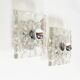 Large 1970s set of 'ice glass' wall lamps by Peill & Putzler