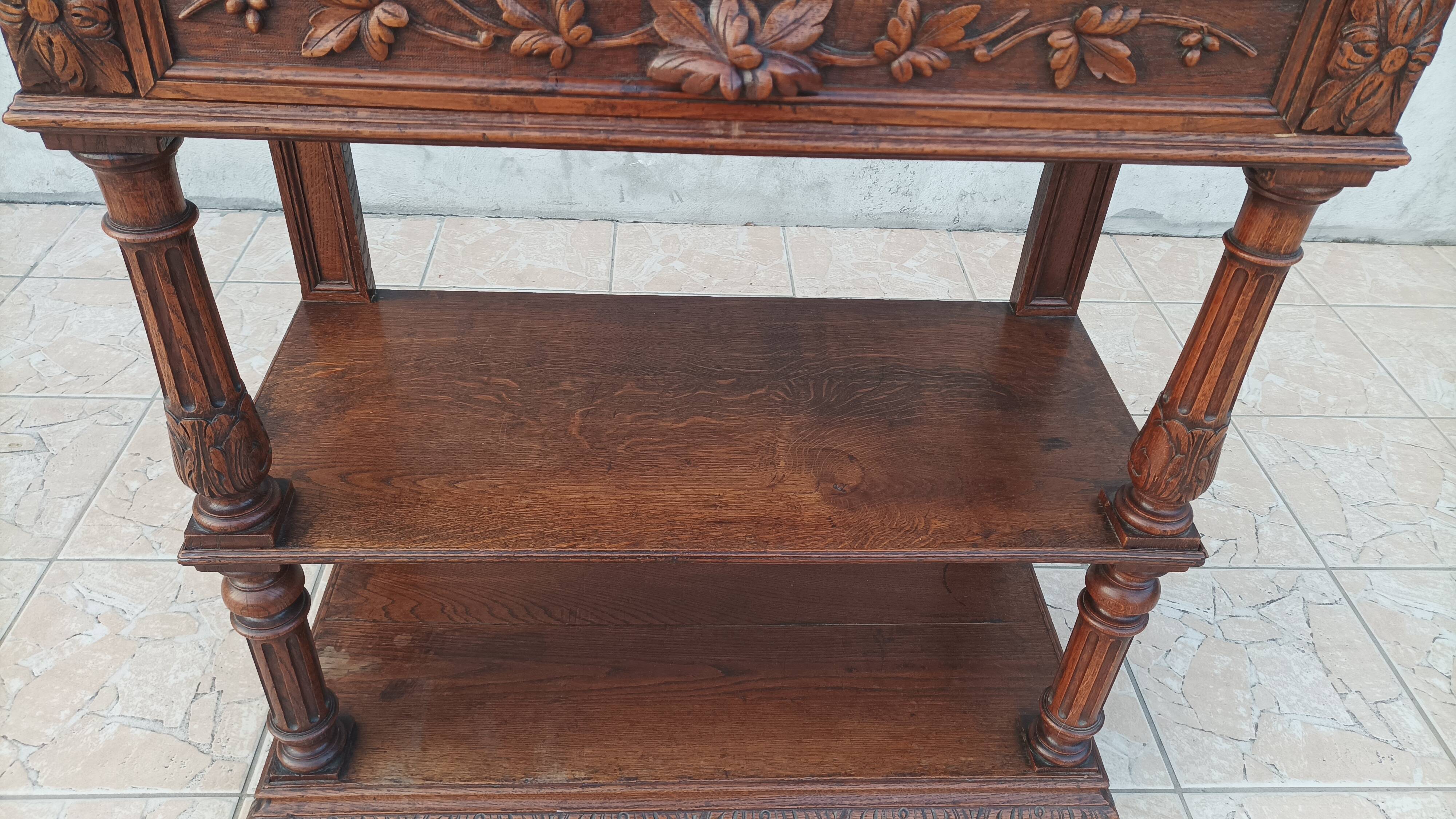 Renaissance style oak console