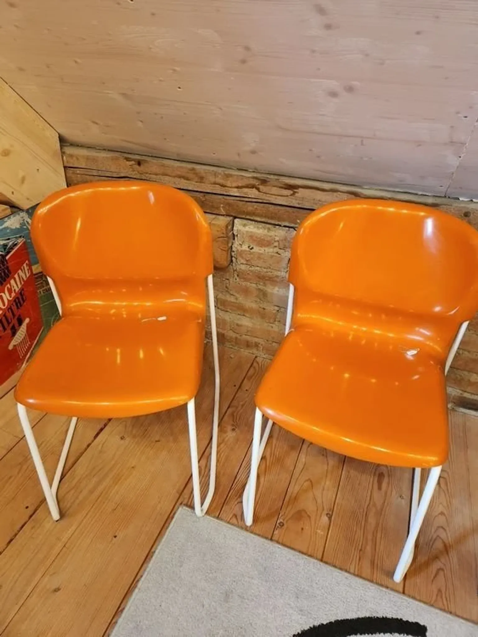 Bofinger BA1171 Chair Pair by Helmut Bätzner stackable in fibre of