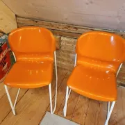Bofinger BA1171 Chair Pair by Helmut Bätzner stackable in fibre of