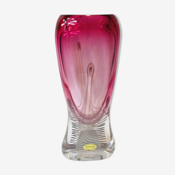 Vase en cristal, design Adam Jabłoński Art Glass