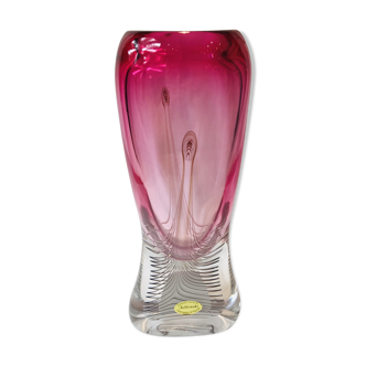Vase en cristal, design Adam Jabłoński Art Glass