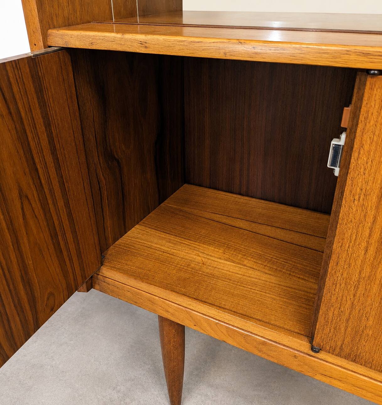 Vintage Scandinavian highboard in teak, 1960s.