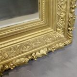Mirror Frame In Wood And Golden Stucco