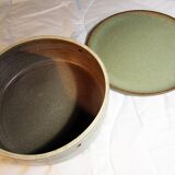 Sandstone cheese platter and bell