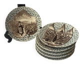 6 decorative plates Sarreguemines - Fruit trees