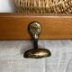 Oak and brass wall hook