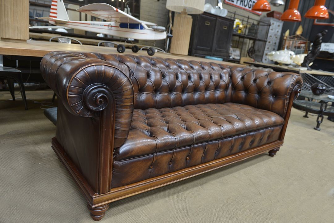 Chesterfield leather sofa