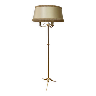 Tripod floor lamp in gold metal