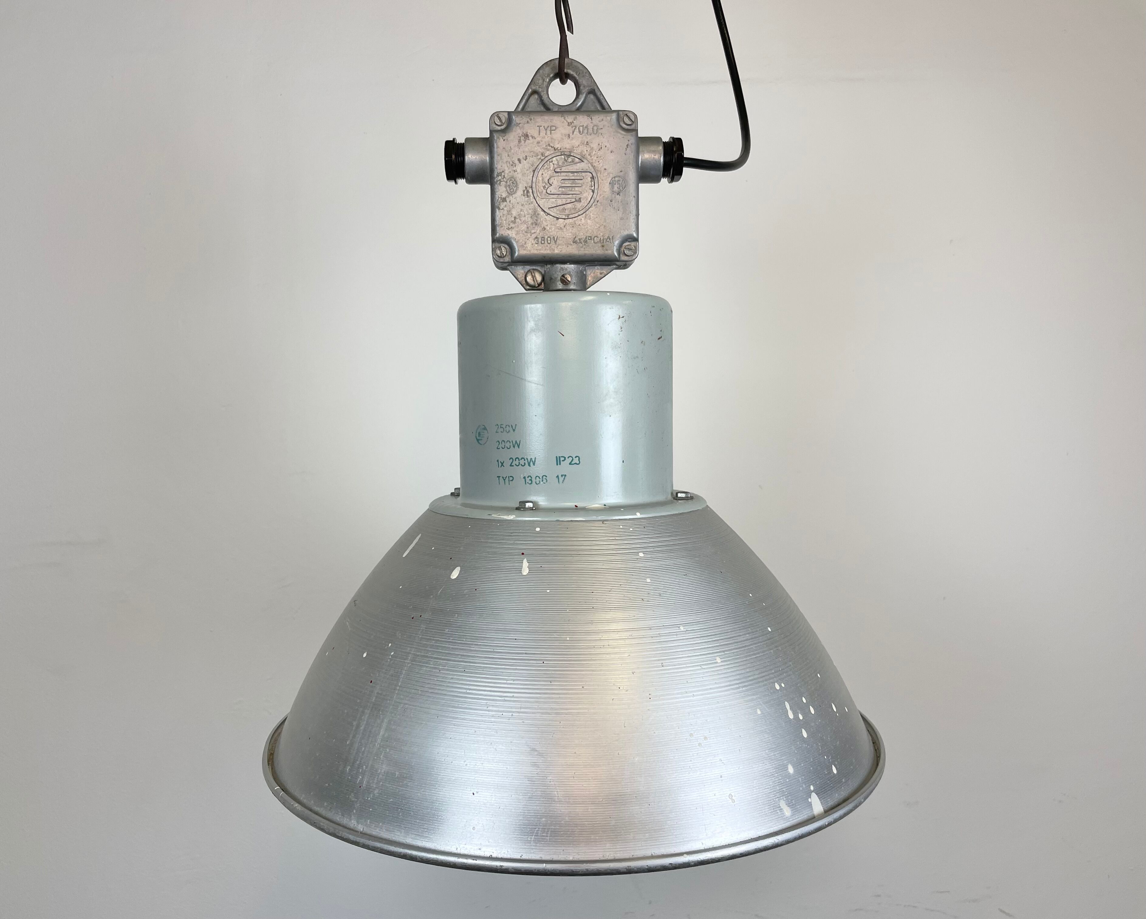 Industrial Aluminium Pendant Light from Elektrosvit, 1960s