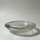 Ashtray/trinket tray in cut and textured crystal glass, circa 1970