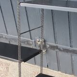 60s string wall shelf modular in black metal