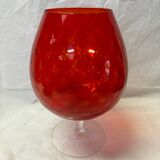 Red Italian glassware vase