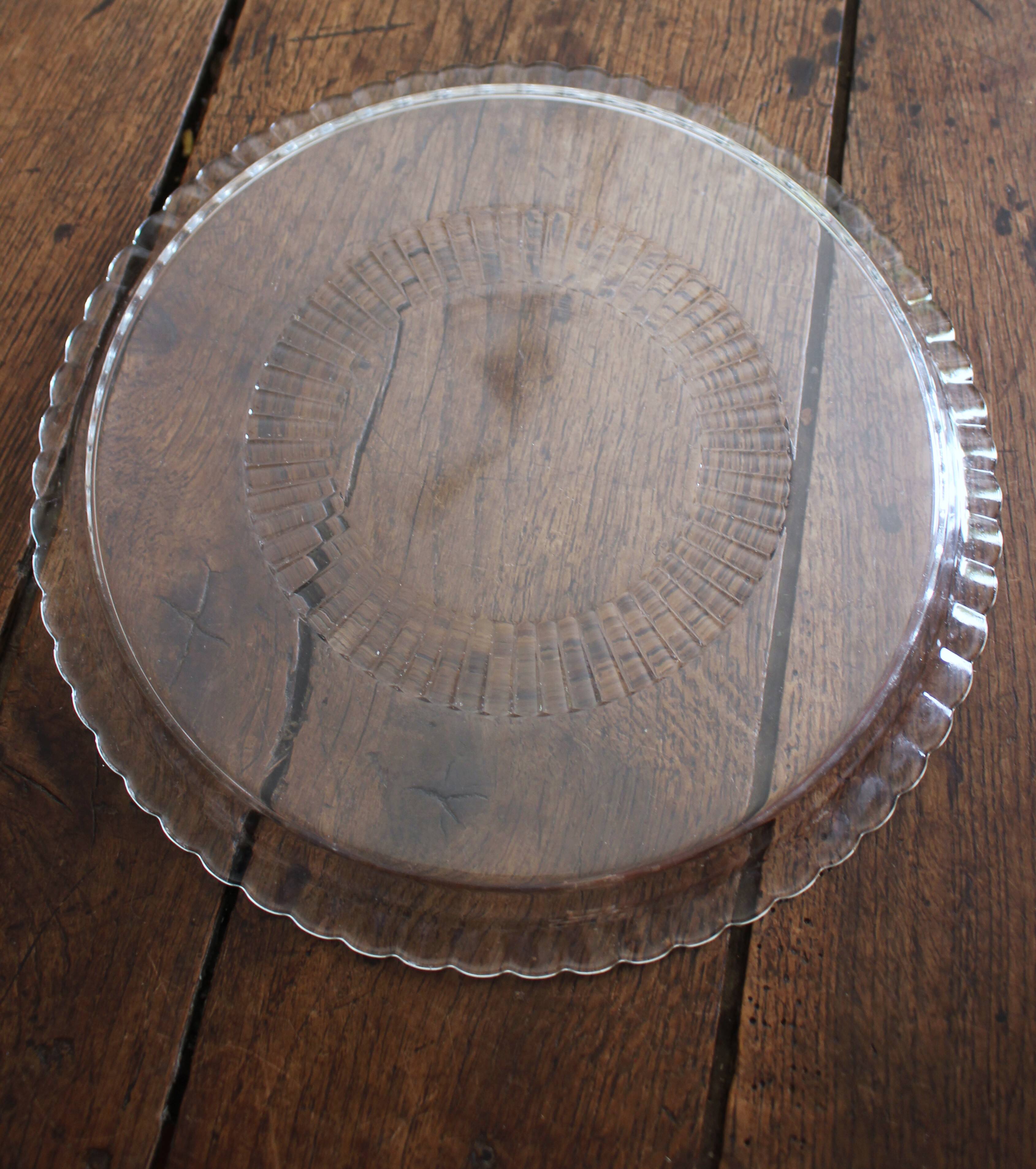 Large glass bell jar and its vintage cheese dessert plate.