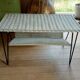 Table basse rotin peint métal 37 X 76 hauteur 49 cm