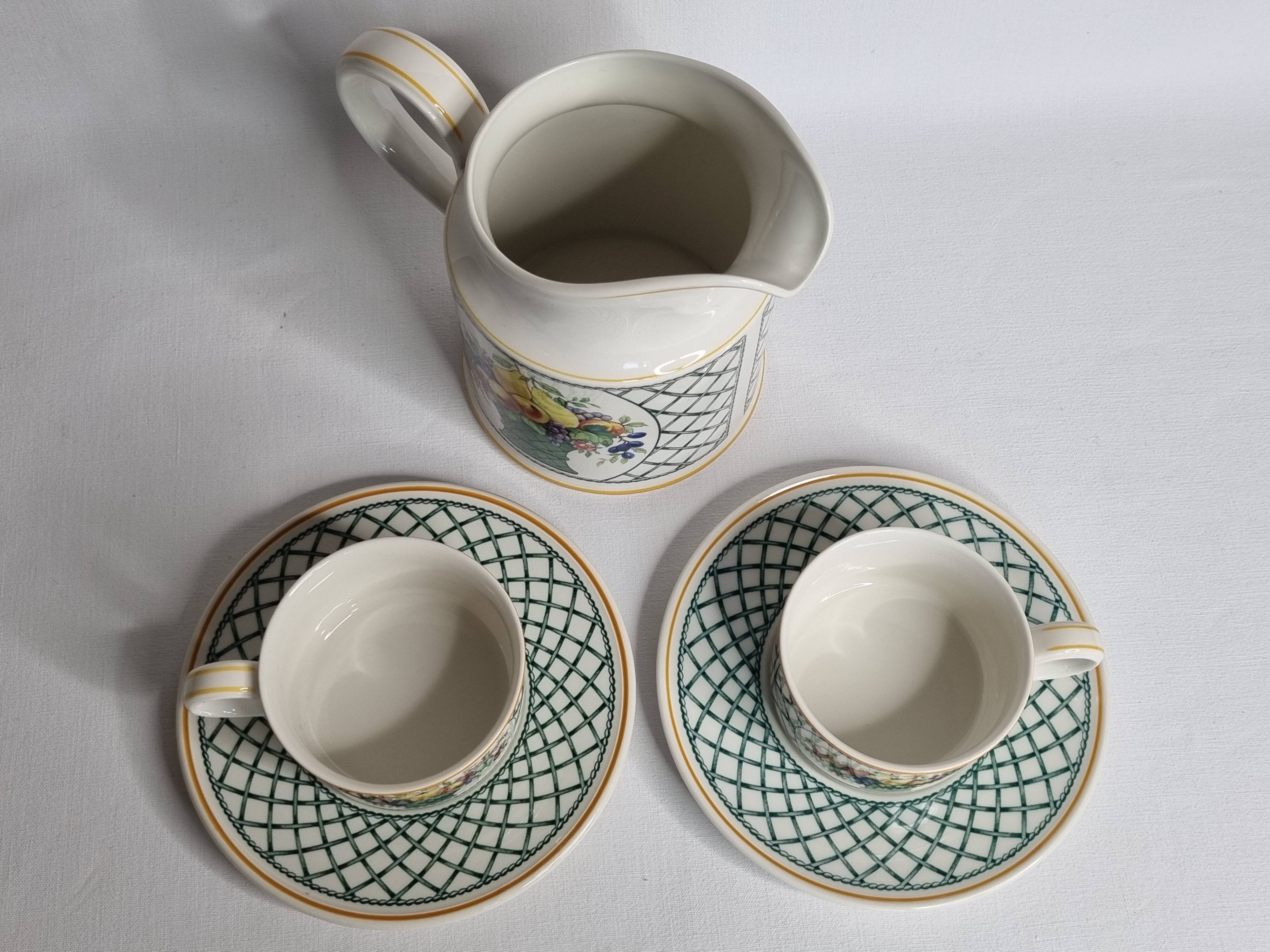 Vintage drink service, "Basket" model by Villeroy & Boch