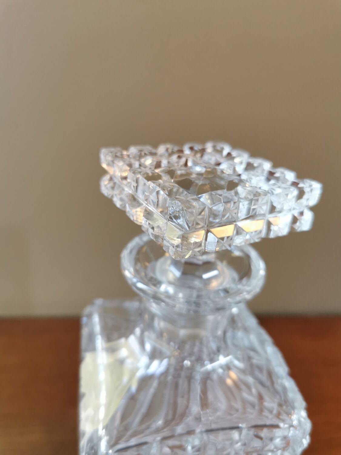 Cut crystal whiskey decanter