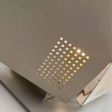 Pair of vintage wall lights, white lacquered metal, France 1970