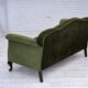 1950s, Danish 2-seater sofa, green furniture velour, ash wood legs.
