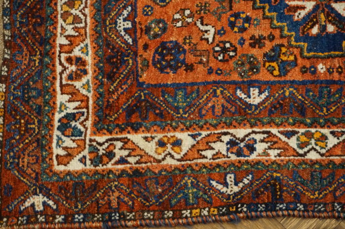 Carpet persian shiraz old, Iran, 158x197cm, around 1930