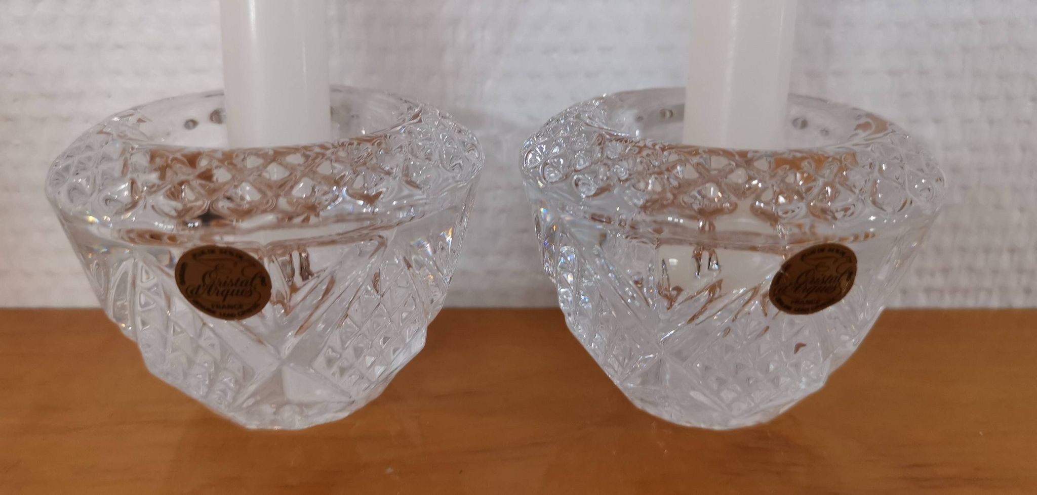 Ensemble de bougeoirs Cristal D’Arques Fontenay