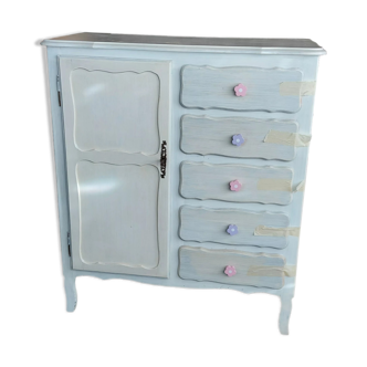Low wardrobe for children's room. Restyled.