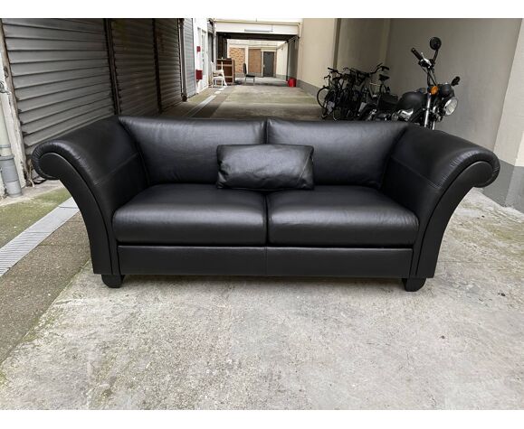 New 2 Seater Black Leather Sofa Selency New 2 Seater Black Leather Sofa Selency, Sofa Black Leather Used