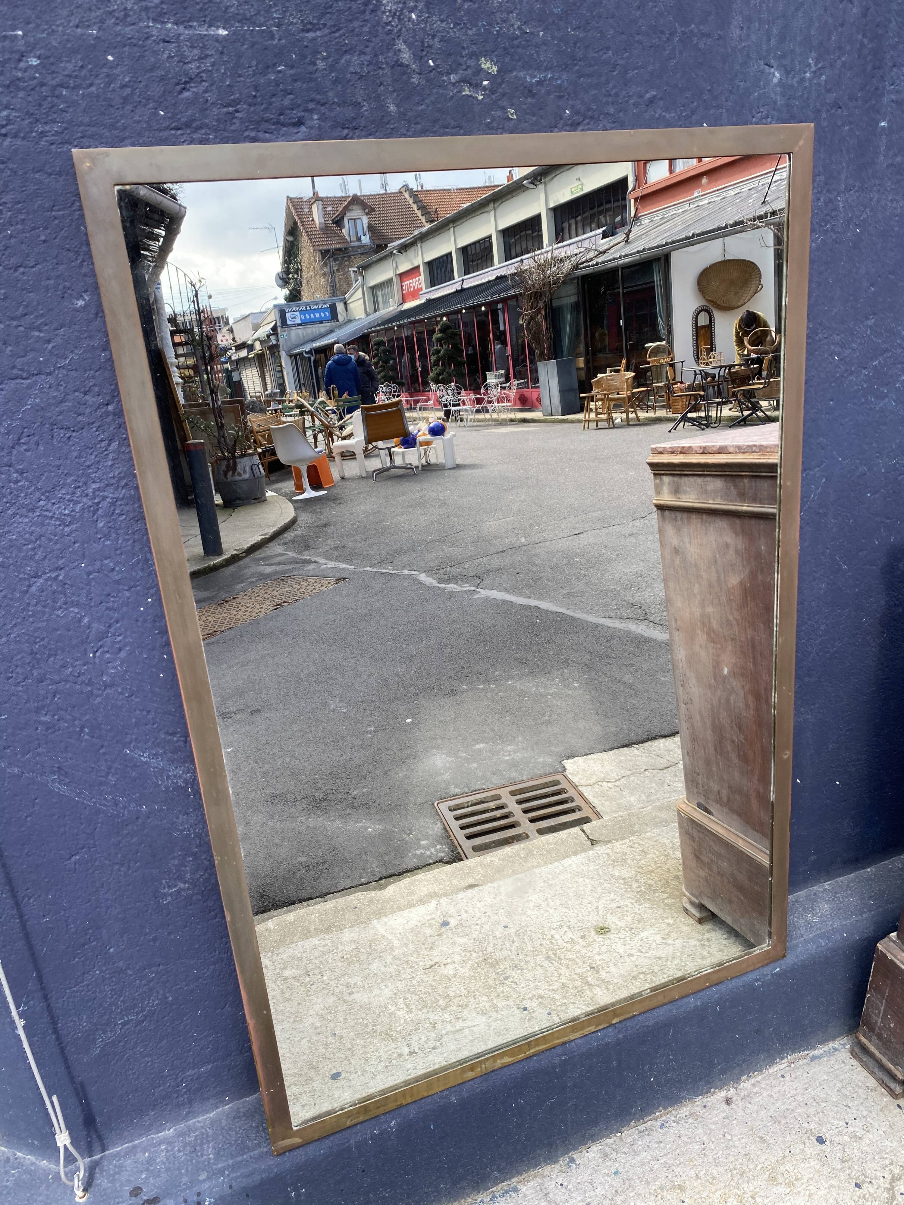 Brass mirror - 110x76cm