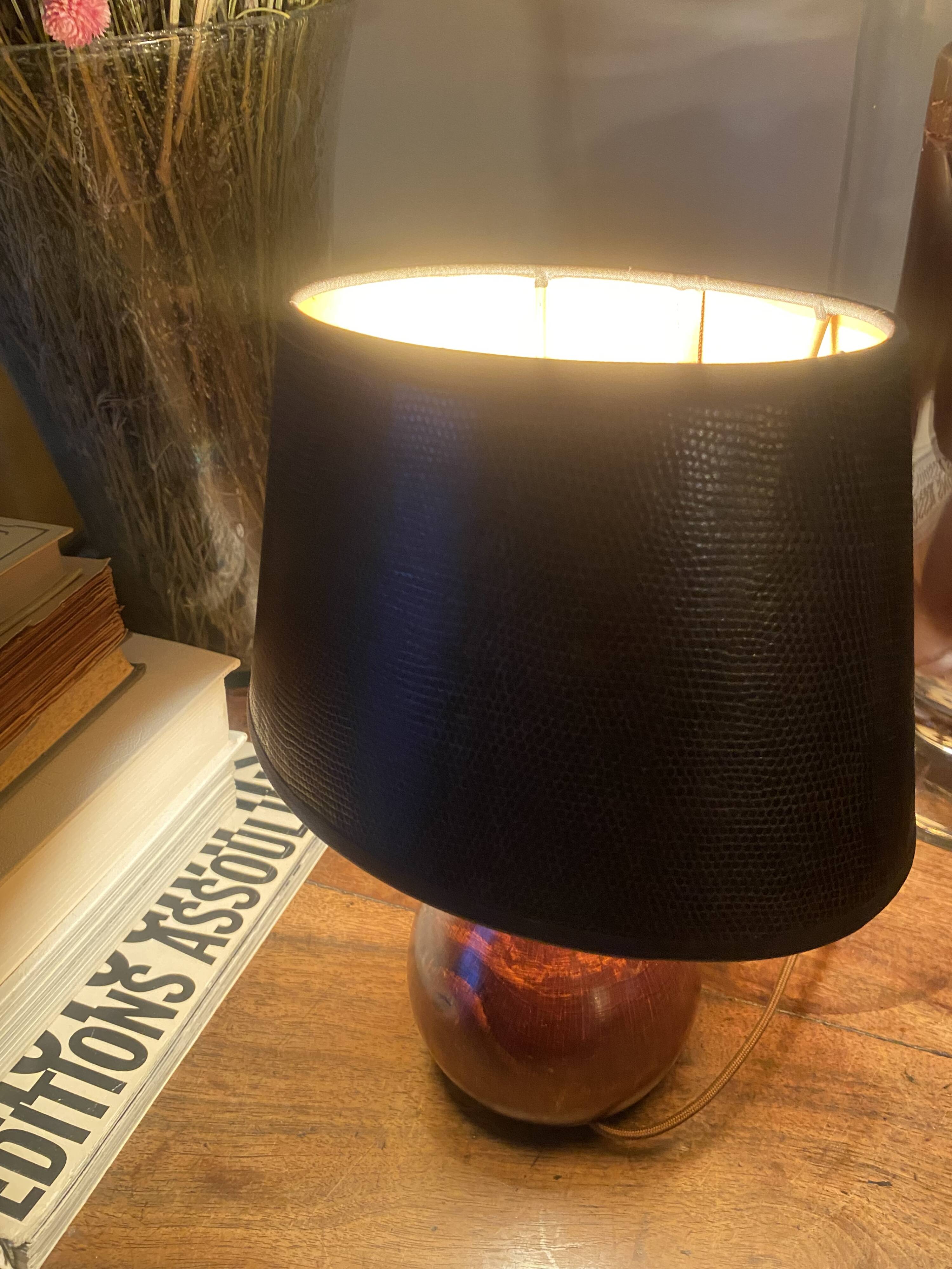 Wood lamp, fabric cable 2M, lampshade