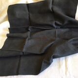 Small black grey linen tablecloth 74x103