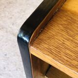 Small vintage row with sliding doors, metal legs Circa 50's