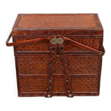 Rattan picnic basket, 20th century