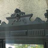 Trumeau mirror in blackened wood 19th