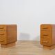 Art Deco Nightstands, Former Czechoslovakia, 1950s, Set of 2