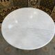 Oval bistro table in cast iron Carrara marble