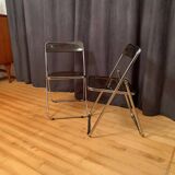Une paire de chaises pliantes modernistes, années 1970