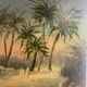 Old painting, orientalist landscape, signed, XX century