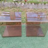 Plexiglas bedside tables