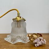 Vintage tulip walker in frosted glass