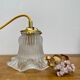 Baladeuse tulipe vintage en verre dépoli