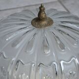 Ceiling light in brass and chiseled glass