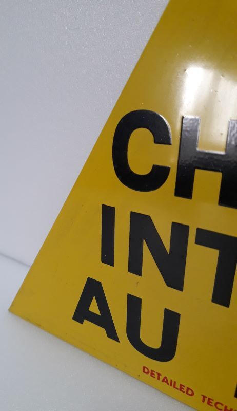 Plaque tole peinte "chantier interdit au public"
